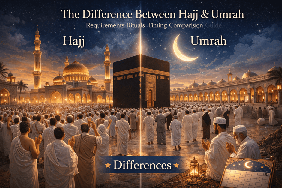 What Is the Difference Between Hajj and Umrah? Complete Comparison Guide thumbnail